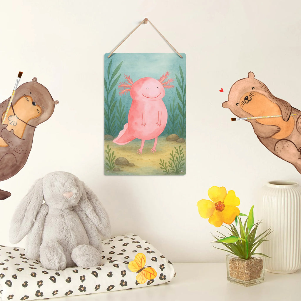 Paint by Numbers Metal Sign axolotl Happy Design Axolotl, Axelotl, marine animals, Mexican walking fish, salamander, tail, good mood, amphibian, axolot, motivation, axolotl