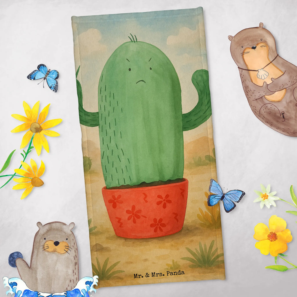 Badehandtuch Kaktus Wut Design Duschtuch, Badetuch, Strandtuch, Saunatuch, Kinder Handtuch, Kaktus, Kakteen, ärgern, Büro, Schule, Büroalltag, Chefin, Kollege, Kollegin, wütend