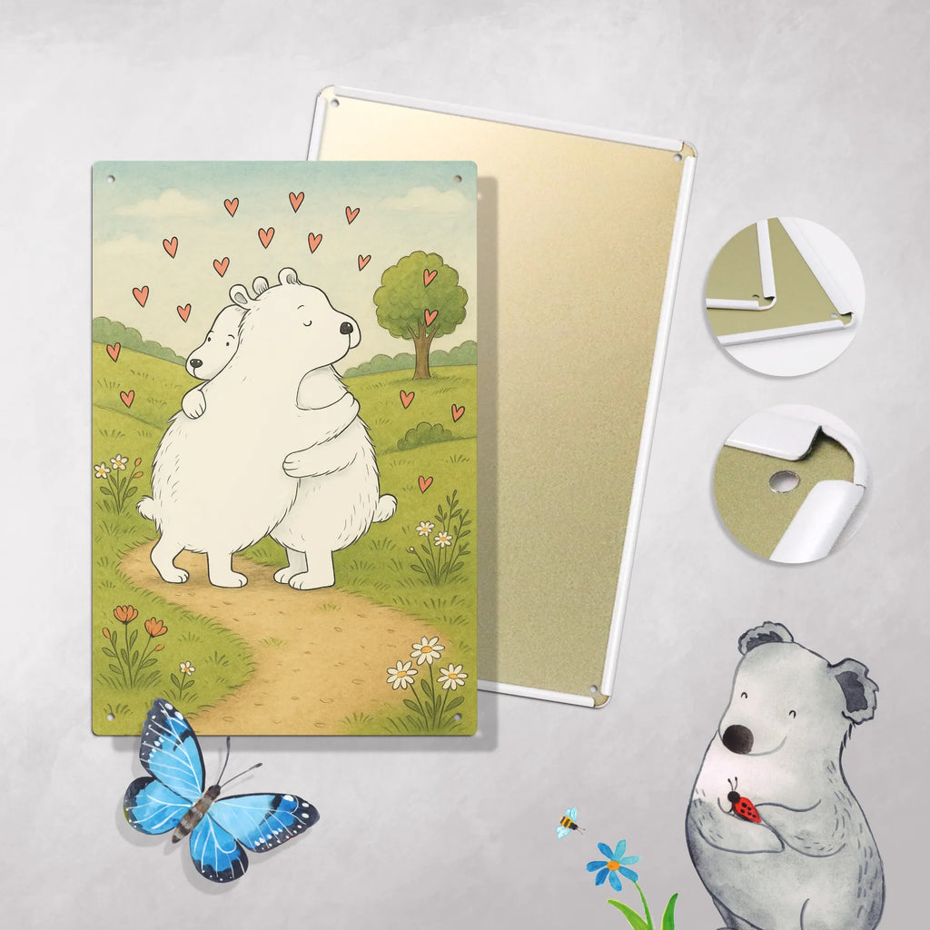 Malen nach Zahlen Metallschild Eisbär Umarmen Design DIY, Bastelidee, Malen, Künstler, Kreativität, Kunstwerk, Ausmalbild, Baseln, Malen nach Zahlen, Tiermotive, Gute Laune, lustige Sprüche, Tiere