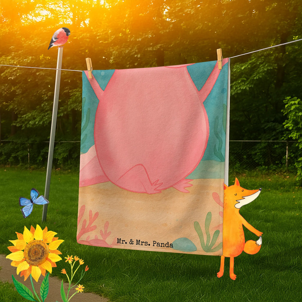 Badehandtuch Axolotl Hurra Design Duschtuch, Badetuch, Strandtuch, Saunatuch, Kinder Handtuch, Axolotl, Molch, Axolot, Schwanzlurch, Lurch, Lurche, fröhlich, Spaß, Freude, Motivation, Zufriedenheit