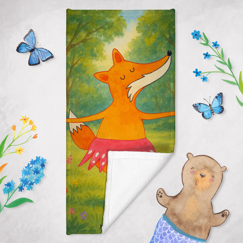 Badehandtuch Fuchs Ballerina Design Duschtuch, Badetuch, Strandtuch, Saunatuch, Kinder Handtuch, Fuchs, Fuchs Spruch, Füchse, Füchsin, Ballerina, Ballett, Tänzerin, Tanzen, Party, Einladung, Geburtstag