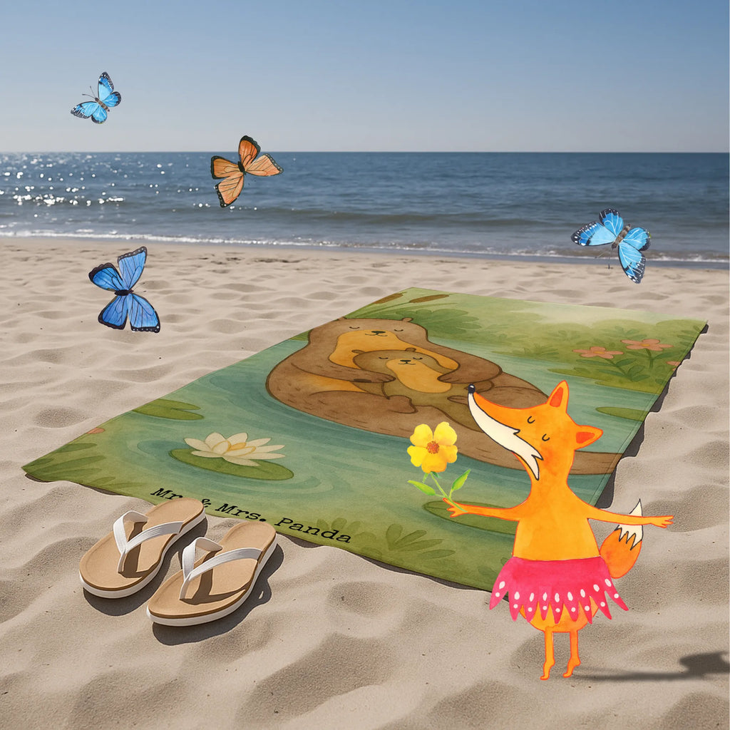 Badehandtuch Otter Kind Design Duschtuch, Badetuch, Strandtuch, Saunatuch, Kinder Handtuch, Otter, Fischotter, Seeotter, Otter Seeotter See Otter