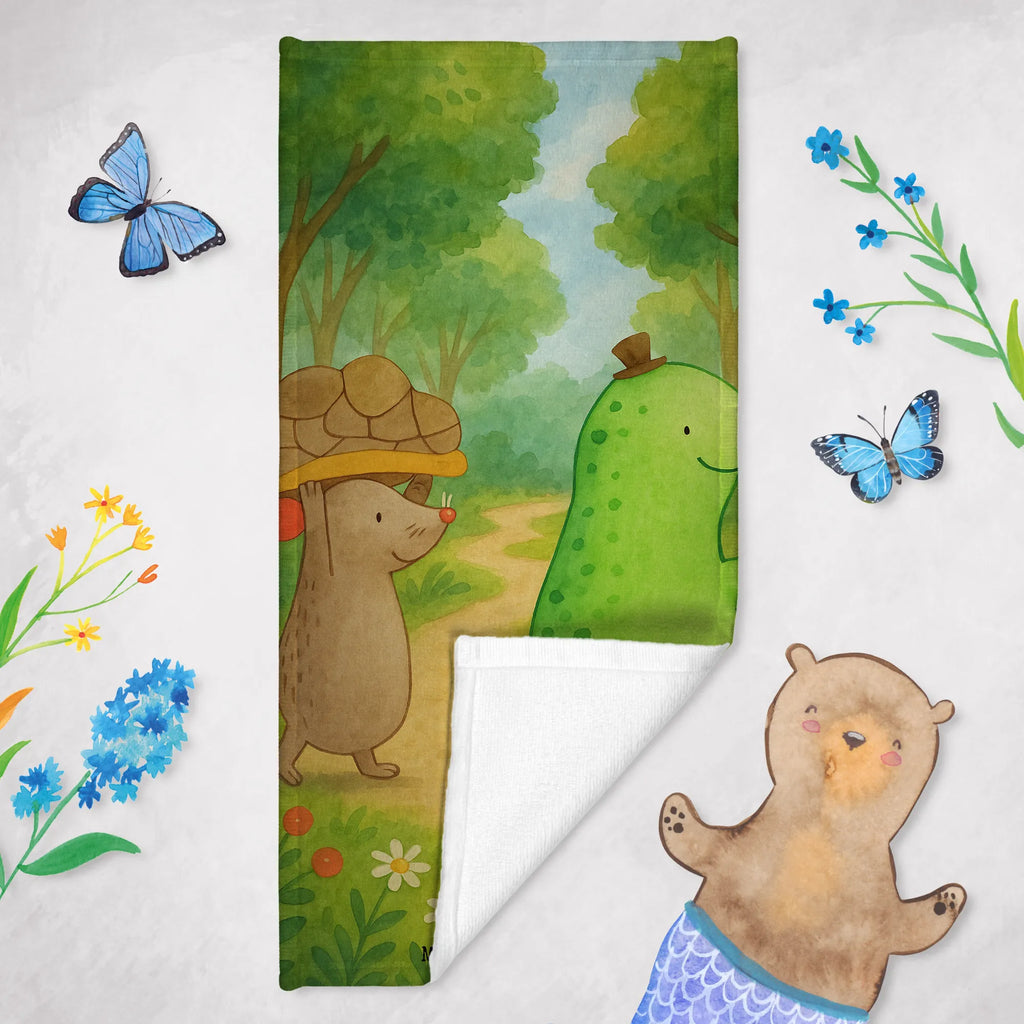 Badehandtuch Schildkröte Maus Design Duschtuch, Badetuch, Strandtuch, Saunatuch, Kinder Handtuch, Schildkröte, Maus, Freunde, Freundinnen, beste Freunde, beste Freundinnen