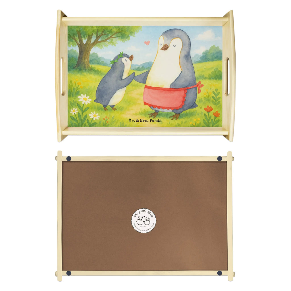 Serviertablett Pinguin mit Kind Design Serviertablett, Tablett, Holztablett, Küchentablett, Dekotablett, Frühstückstablett, Familie, Vatertag, Muttertag, Bruder, Schwester, Mama, Papa, Oma, Opa, Geschenk, Mami, Mutti, Mutter, Geburststag