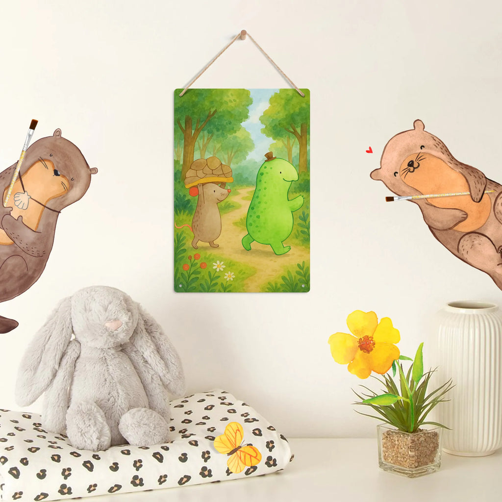 Paint by Numbers Metal Sign tortoise Mouse Design turtle, tortoise, reptile, ancient creature, cute, sweet, gift, gift ideas, birthday gift, illustrated, funny, turtle gift items, funny turtle gifts, pet turtles, mom, best friend, sister or daughter, turtle lover, friends, mouse, best friends, girlfriends