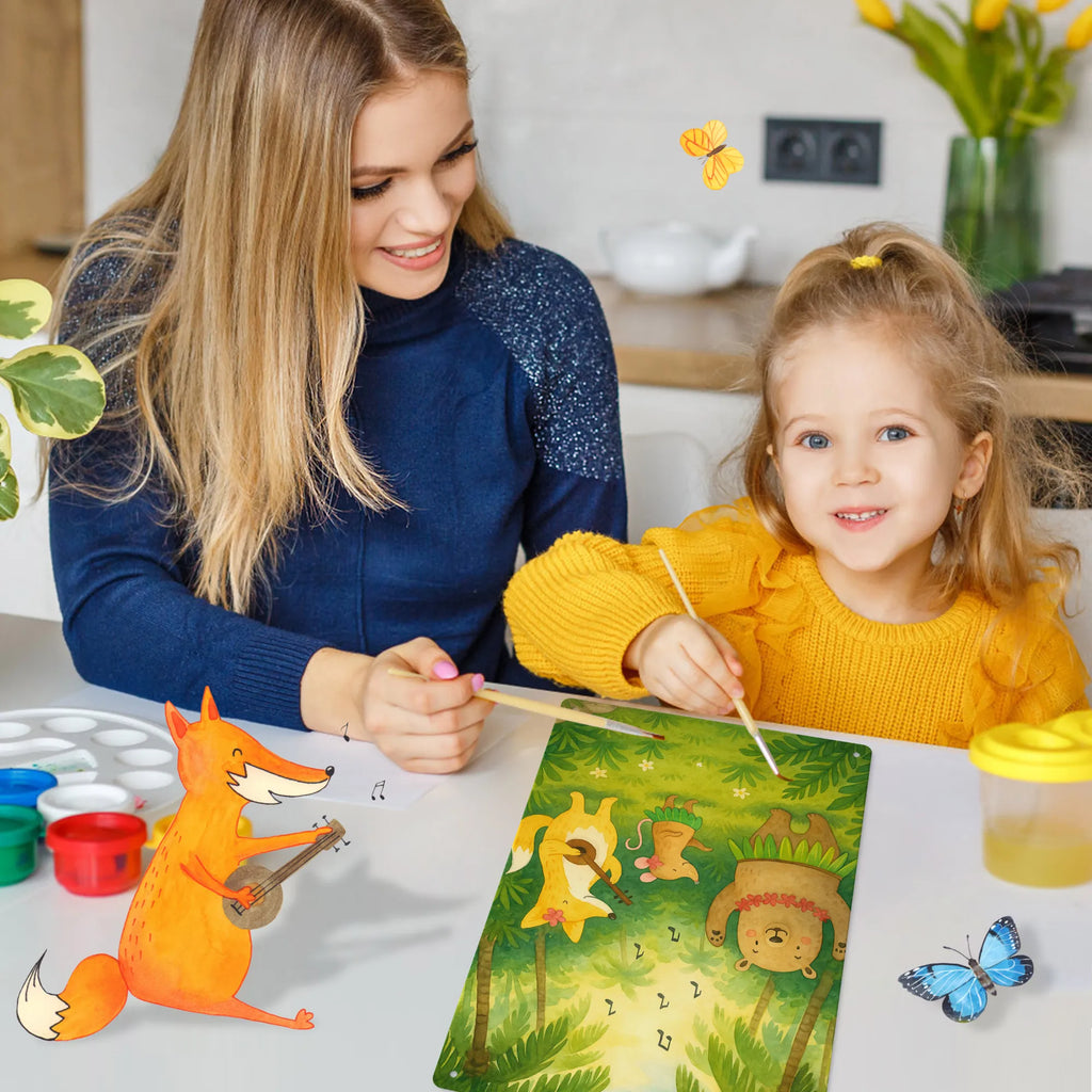 Paint by Numbers Metal Sign forest animals Aloha Design small animals, cute, funny, cute animal motives, hand drawn, small world, funny sayings, good mood, happy, gifts, gift ideas, special gifts, animal lover, card, hedgehog, forest animals, aloha, rabbit, forest, music, life, laughter, bear, dancing