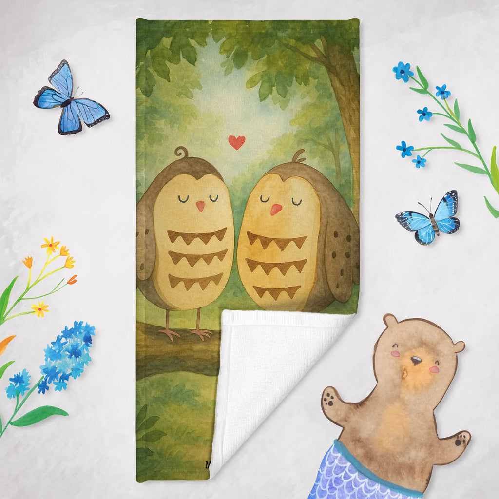 Badehandtuch Eulen Liebe Design Duschtuch, Badetuch, Strandtuch, Saunatuch, Kinder Handtuch, Eule, Eule Deko, Liebe, Hochzeit Spruch, Owl, All you need is love, Liebe Spruch, Freundin Geschenk, Freund, Wortspiel lustig