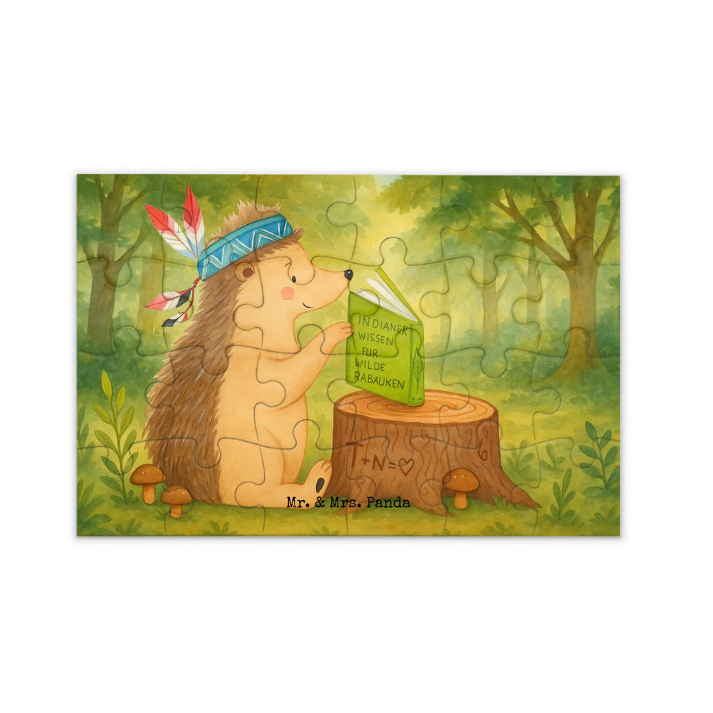 Puzzle Igel Federschmuck Design Puzzle, Waldtiere, Tiere, Igel, Indianer, Abenteuer, Lagerfeuer, Camping