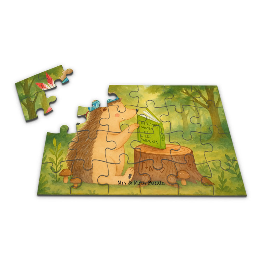 Puzzle Igel Federschmuck Design Puzzle, Waldtiere, Tiere, Igel, Indianer, Abenteuer, Lagerfeuer, Camping