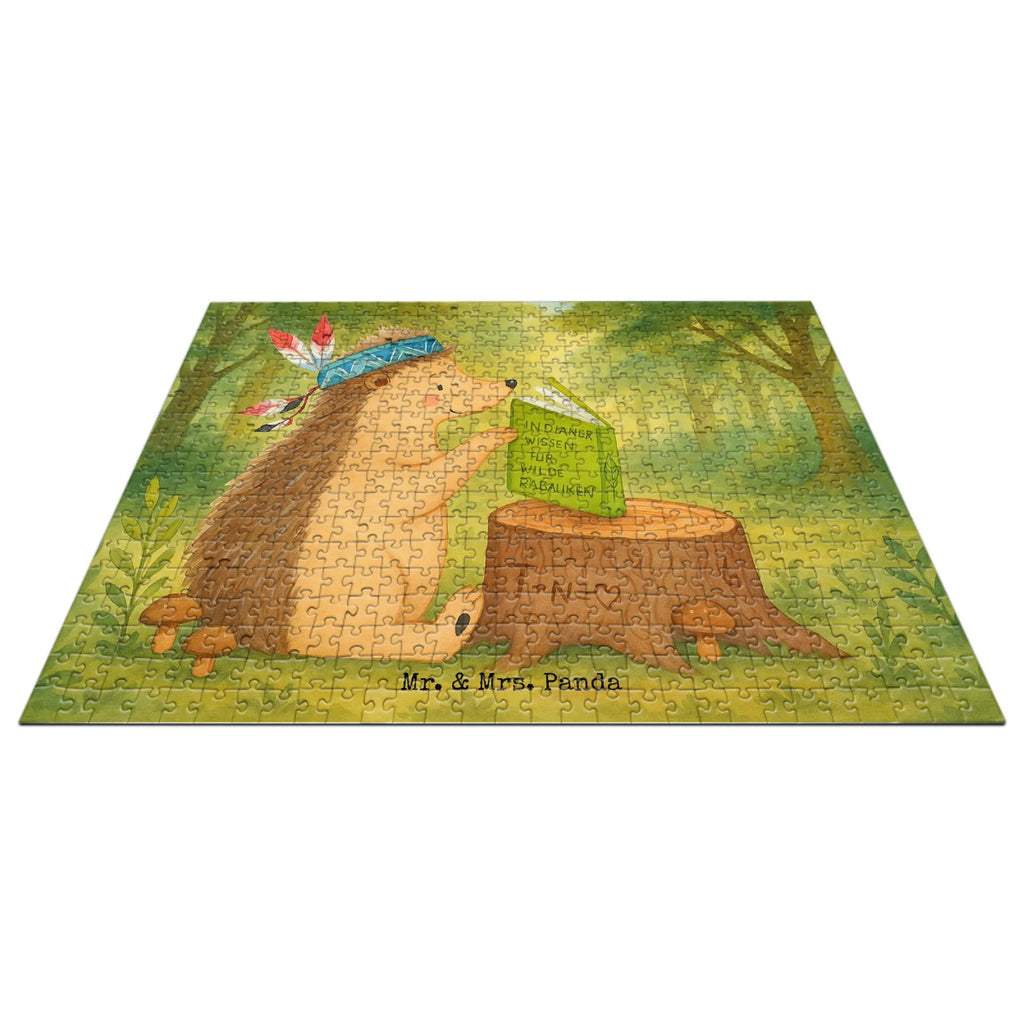 Puzzle Igel Federschmuck Design Puzzle, Waldtiere, Tiere, Igel, Indianer, Abenteuer, Lagerfeuer, Camping