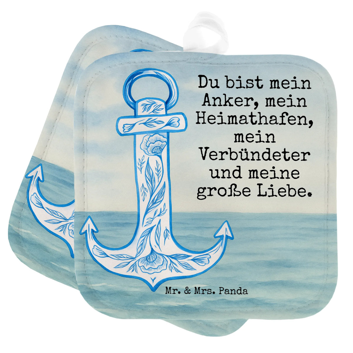 2er Set Topflappen  Anker Blau Design topfhalter, 2er Set Topflappen, Kochlappen, Topflappen im Doppelpack, Zwei Topflappen, Topfuntersetzer, Topflappenset, Ofenlappen, Topflappen, Topflappen Set, Topflappen 2er Set, Doppel Topflappen, Lustige Sprüche, Tiere, Tiermotive, Gute Laune