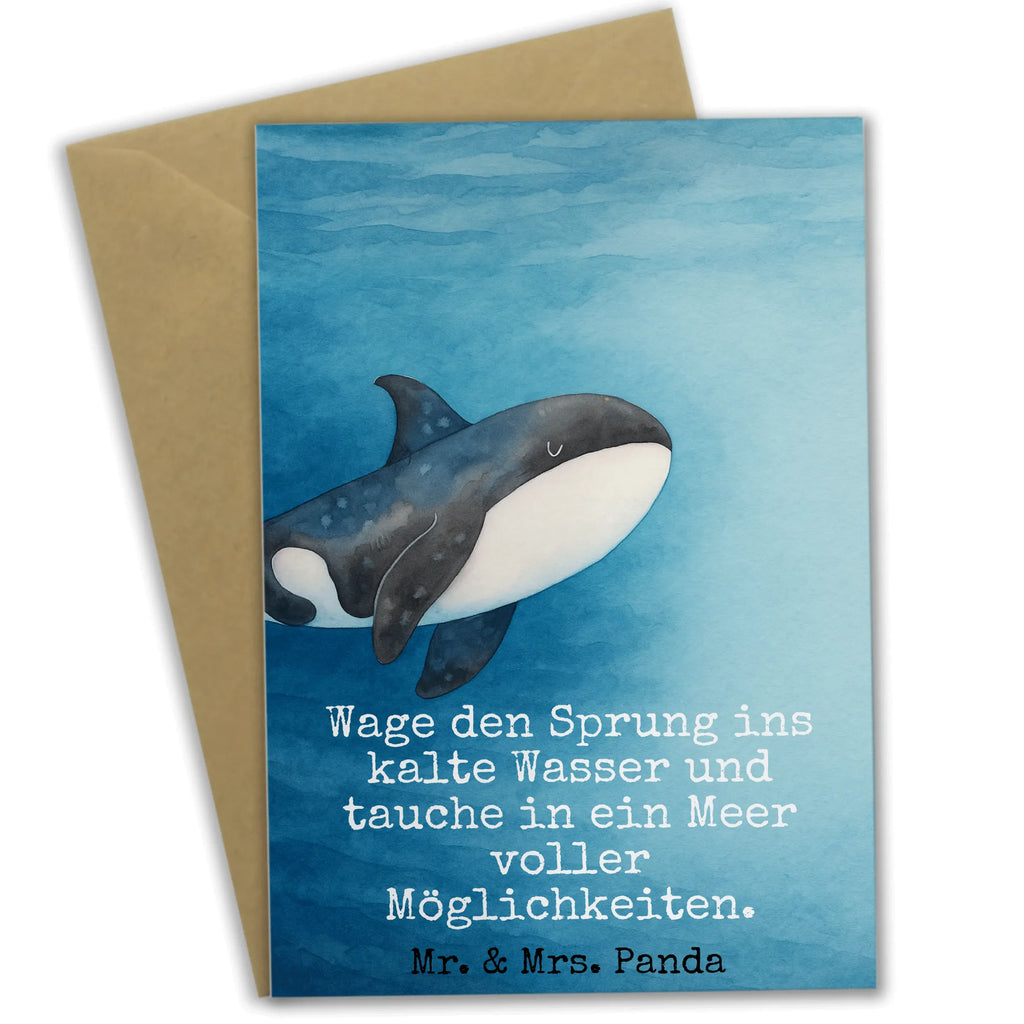 Grußkarte Orca Design Grußkarte, Klappkarte, Einladungskarte, Glückwunschkarte, Hochzeitskarte, Geburtstagskarte, Karte, Ansichtskarten, Meerestiere, Meer, Urlaub, Orca, Orcas, Killerwal, Wal, Möglichkeiten, Büro, Arbeit, Motivation, Selbstliebe, Neustart, Startup