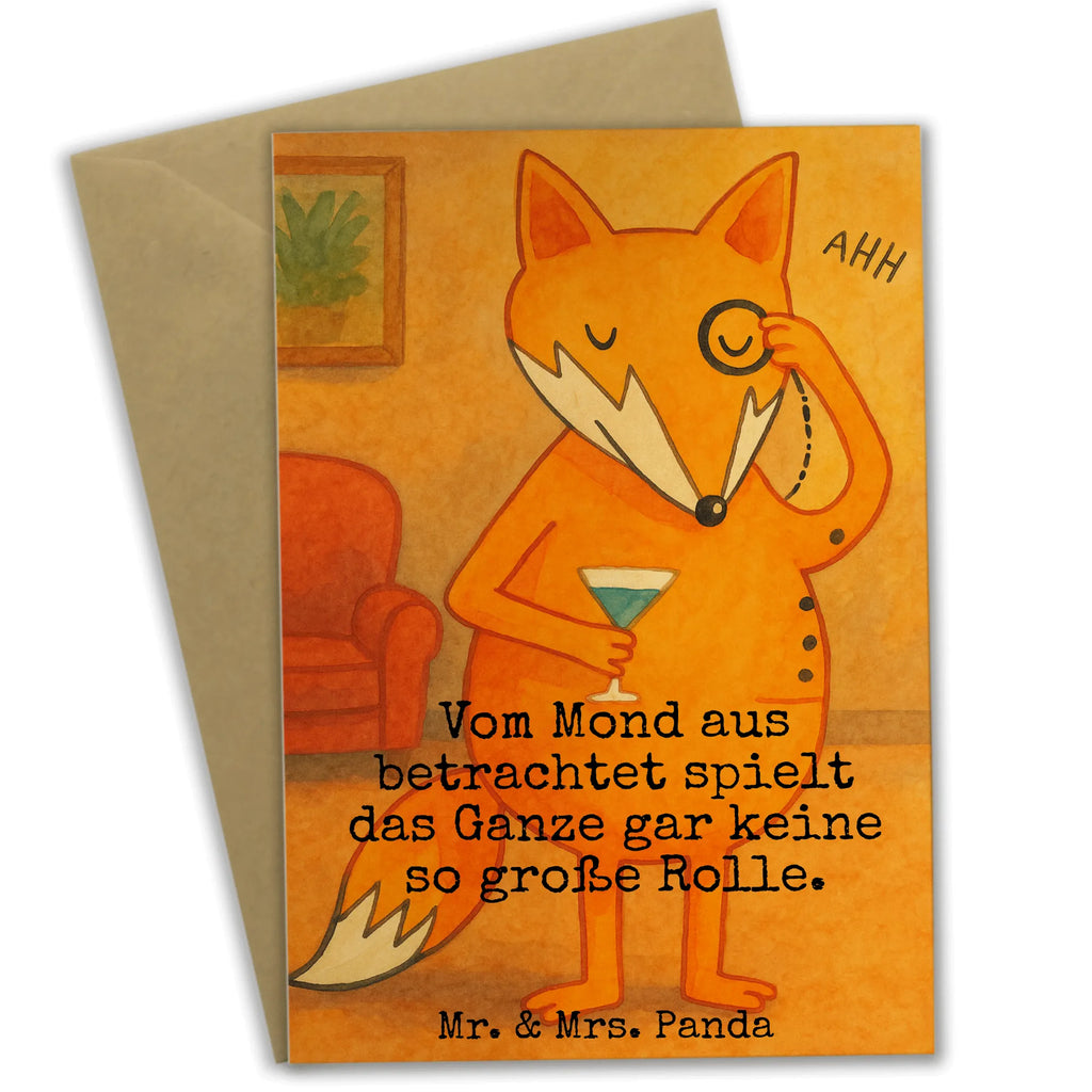 Grußkarte Fuchs Lord Design Grußkarte, Klappkarte, Einladungskarte, Glückwunschkarte, Hochzeitskarte, Geburtstagskarte, Karte, Ansichtskarten, Fuchs, Füchse, tröstende Worte, Spruch lustig, Liebeskummer Geschenk, Motivation Spruch, Problemlösung
