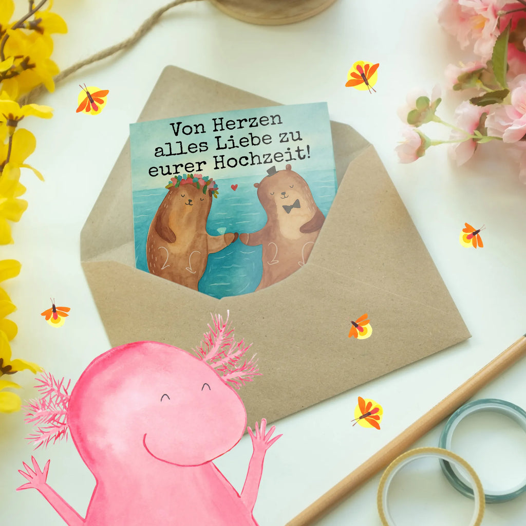 Grußkarte Hochzeit Otter Design Grußkarte, Klappkarte, Einladungskarte, Glückwunschkarte, Hochzeitskarte, Geburtstagskarte, Karte, Ansichtskarten, Hochzeit, Hochzeitsgeschenk, Ehe, Hochzeitsfeier, Trauung, Trauungsgeschenk, Verlobungsfeier, Verlobungsgeschenk, Hochzeitsgeschenkideen, Hochzeitsgeschenke für Brautpaar, Hochzeitstag, Geschenk zur Hochzeit