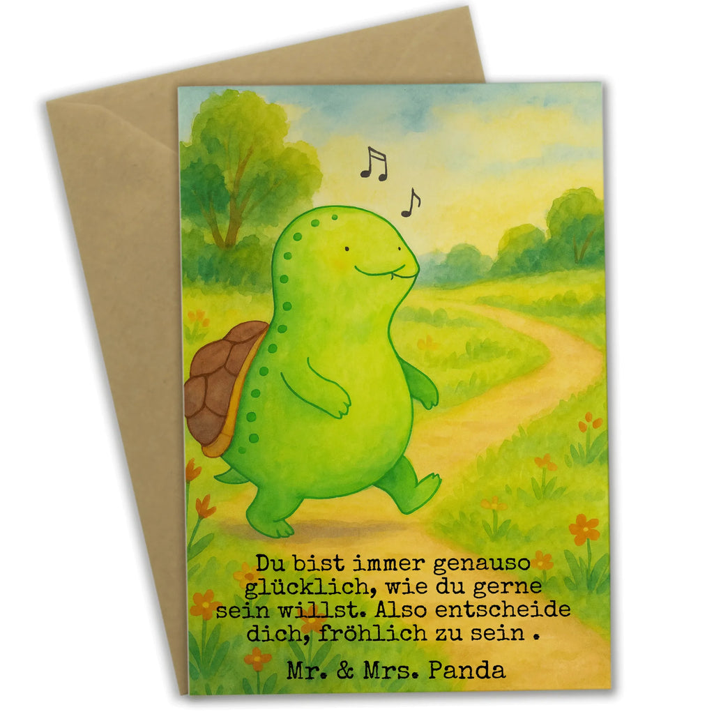 Grußkarte Schildkröte Pfeifen Design Grußkarte, Klappkarte, Einladungskarte, Glückwunschkarte, Hochzeitskarte, Geburtstagskarte, Karte, Ansichtskarten, Schildkröte, Schildi, Schildkröten, fröhlich, Glück, Motivation, Lebensfreude, Depression, Trennung, Neuanfang