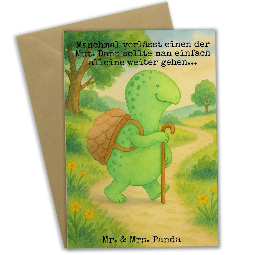 Greetings card tortoise walker Design Grußkarte, Klappkarte, Einladungskarte, Glückwunschkarte, Hochzeitskarte, Geburtstagskarte, Karte, Ansichtskarten, Schildkröte, Schildkröten, Motivation, Motivationsspruch, Motivationssprüche, Neuanfang