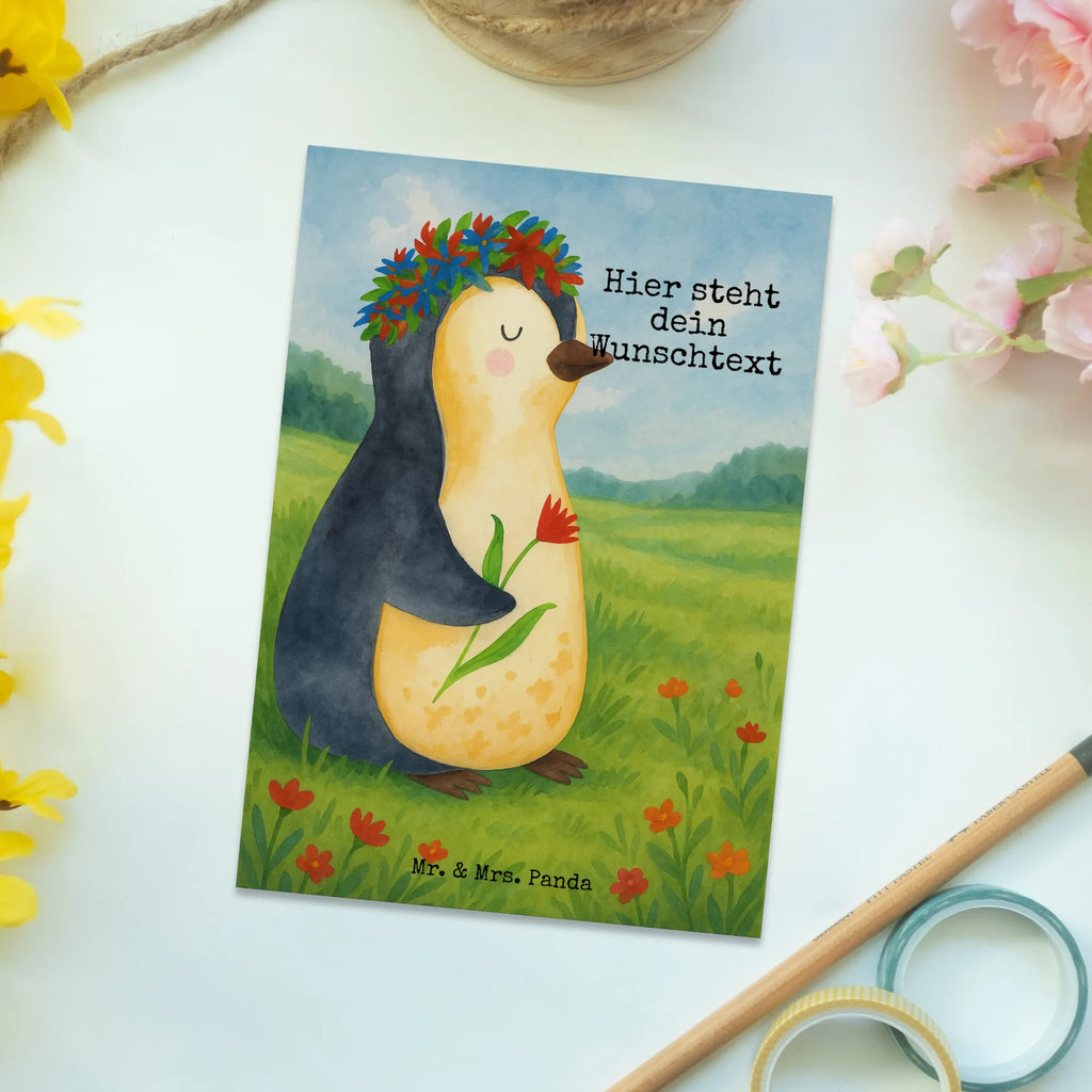 Personalizowana kartka pocztowa pingwin kwiaty Design Postkarte bedrucken, Postkarte mit Wunschtext, Geschenkkarte mit Namen, Karte mit Namen, Ansichtskarte mit Wunschtext, Ansichtskarte mit Namen, Geschenkkarte mit Wunschtext, Postkarte mit Namen, Grußkarte mit Namen, Karte mit Wunschtext, Einladung mit Namen, Postkarte personalisierbar, Einladung mit Wunschtext, Grußkarte mit Wunschtext, Pinguin, Motivation, Pinguine, Wünsche, Universum, Lebensziele, Leben, Geschenkidee, Ziele, Blumenkranz, Liebeskummer, Lebenslust