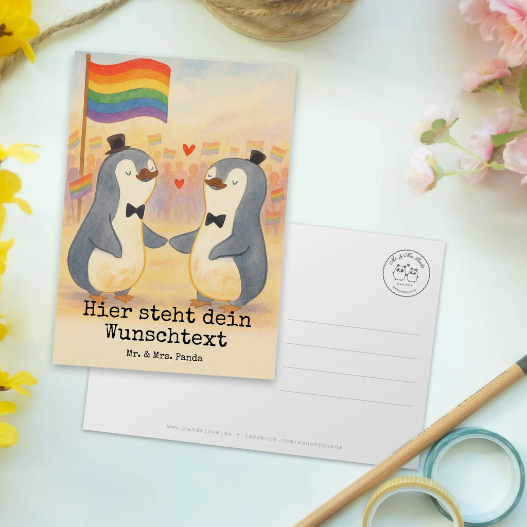 Personalised postcard penguins gay pride Design Geschenkkarte mit Wunschtext, Einladung mit Wunschtext, Karte mit Wunschtext, Karte mit Namen, Grußkarte mit Namen, Ansichtskarte mit Namen, Postkarte mit Namen, Postkarte mit Wunschtext, Postkarte bedrucken, Einladung mit Namen, Postkarte personalisierbar, Ansichtskarte mit Wunschtext, Grußkarte mit Wunschtext, Geschenkkarte mit Namen, Hochzeit, Hochzeitsgeschenk, Ehe, Hochzeitsfeier, Trauung, Trauungsgeschenk, Hochzeitskarte, Verlobungsfeier, Verlobungsgeschenk, Hochzeitsgeschenkideen, Hochzeitsgeschenke für Brautpaar
