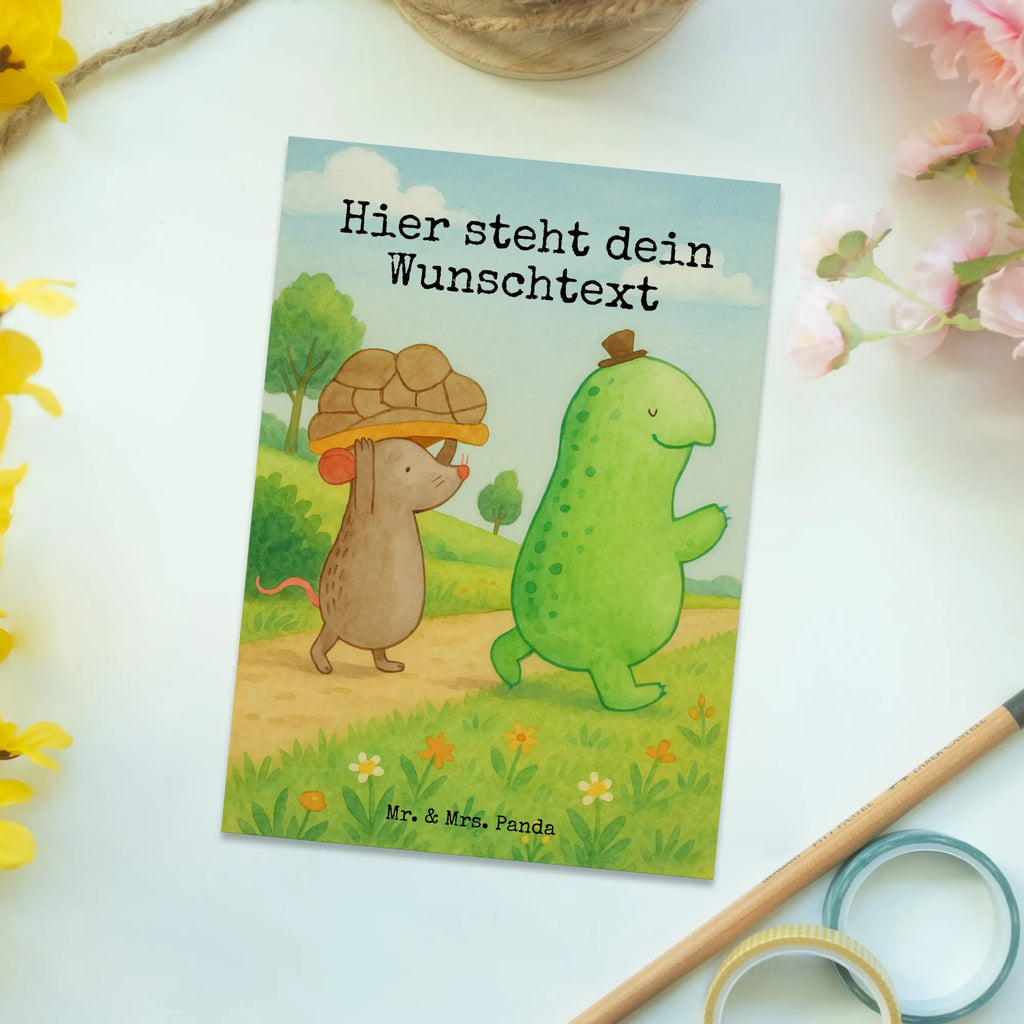 Personalised postcard tortoise Mouse Design Einladung mit Namen, Geschenkkarte mit Wunschtext, Grußkarte mit Wunschtext, Ansichtskarte mit Namen, Postkarte personalisierbar, Geschenkkarte mit Namen, Einladung mit Wunschtext, Karte mit Wunschtext, Karte mit Namen, Ansichtskarte mit Wunschtext, Postkarte mit Wunschtext, Postkarte bedrucken, Postkarte mit Namen, Grußkarte mit Namen, Schildkröte, beste Freundinnen, Maus, Freundinnen, beste Freunde, Freunde