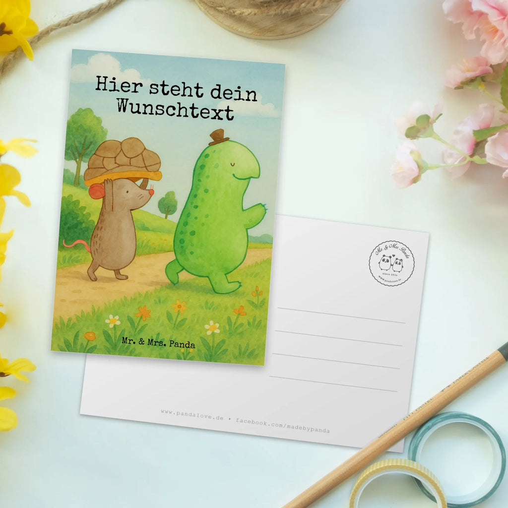 Personalised postcard tortoise Mouse Design Einladung mit Namen, Geschenkkarte mit Wunschtext, Grußkarte mit Wunschtext, Ansichtskarte mit Namen, Postkarte personalisierbar, Geschenkkarte mit Namen, Einladung mit Wunschtext, Karte mit Wunschtext, Karte mit Namen, Ansichtskarte mit Wunschtext, Postkarte mit Wunschtext, Postkarte bedrucken, Postkarte mit Namen, Grußkarte mit Namen, Schildkröte, beste Freundinnen, Maus, Freundinnen, beste Freunde, Freunde