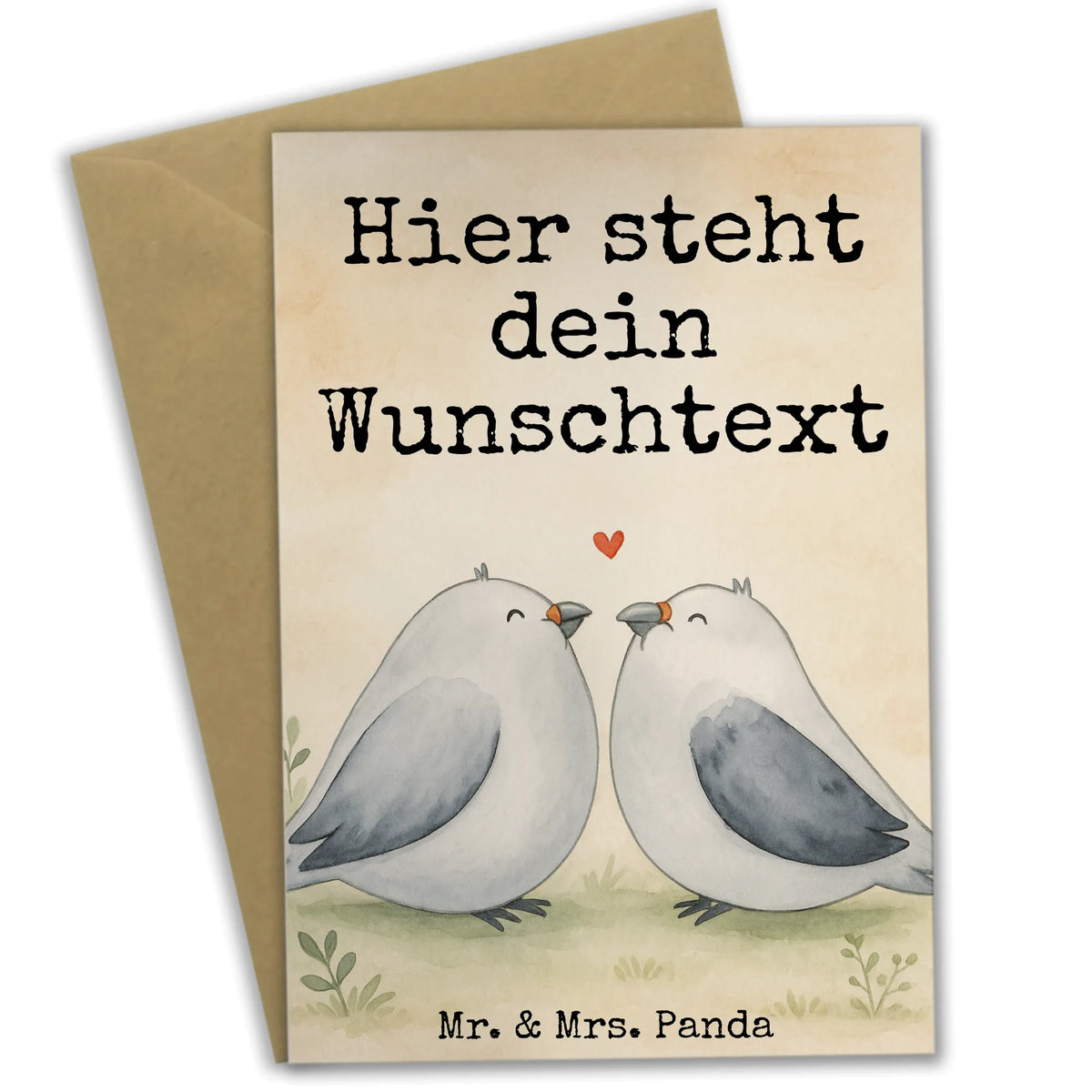 Personalised greetings card pigeons Love Design gifts, Wedding, marriage, Couple, Doves, Turtledove, Friend, Couple gift, Girlfriend, Dove