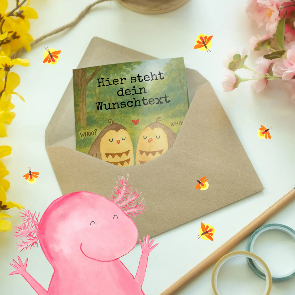 Personalisierte Grußkarte Eulen Liebe Design Personalisiertere Klappkarte, Grußkarte selber drucken, Personalisierte Hochzeitskarte, Personalisierte Einladungskarte, Grußkarte selbst gestalten, Grußkarten personalisiert, Grußkarte mit Namen, Personalisierte Geburtstagskarte, Grußkarte mit persönlichen Nachrichten, Personalisierte Glückwunschkarte, Grußkarte als Geldgeschenk, Personalisierte Grußkarte, Personalisierte Karte, Eule, All you need is love, Eule Deko, Freund, Owl, Hochzeit Spruch, Liebe Spruch, Liebe, Freundin Geschenk, Wortspiel lustig