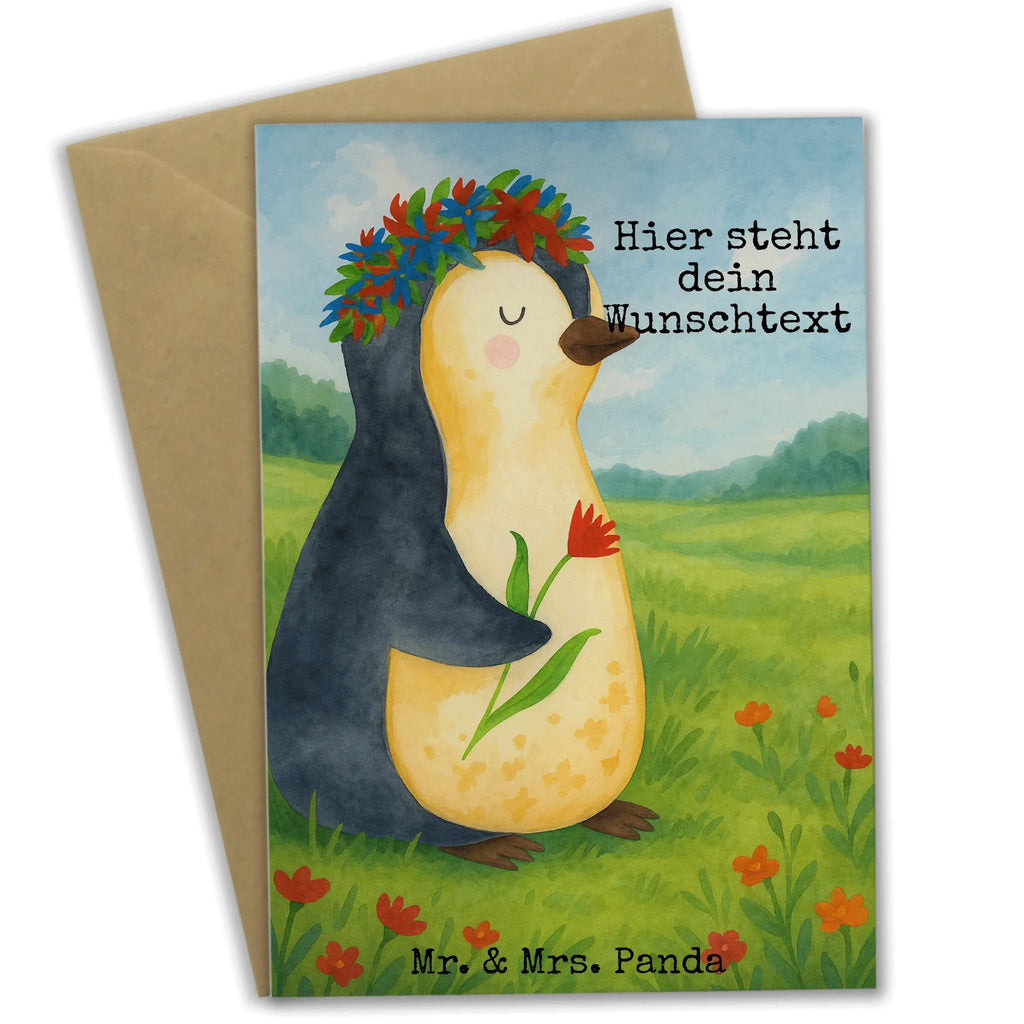 Personalisierte Grußkarte Pinguin Blumen Design Personalisierte Karte, Personalisierte Grußkarte, Personalisiertere Klappkarte, Grußkarte mit persönlichen Nachrichten, Grußkarte selbst gestalten, Personalisierte Glückwunschkarte, Personalisierte Einladungskarte, Grußkarten personalisiert, Grußkarte als Geldgeschenk, Personalisierte Geburtstagskarte, Grußkarte selber drucken, Personalisierte Hochzeitskarte, Grußkarte mit Namen, Pinguin, Pinguine, Geschenkidee, Motivation, Lebensziele, Blumenkranz, Liebeskummer, Lebenslust, Leben, Ziele, Universum, Wünsche
