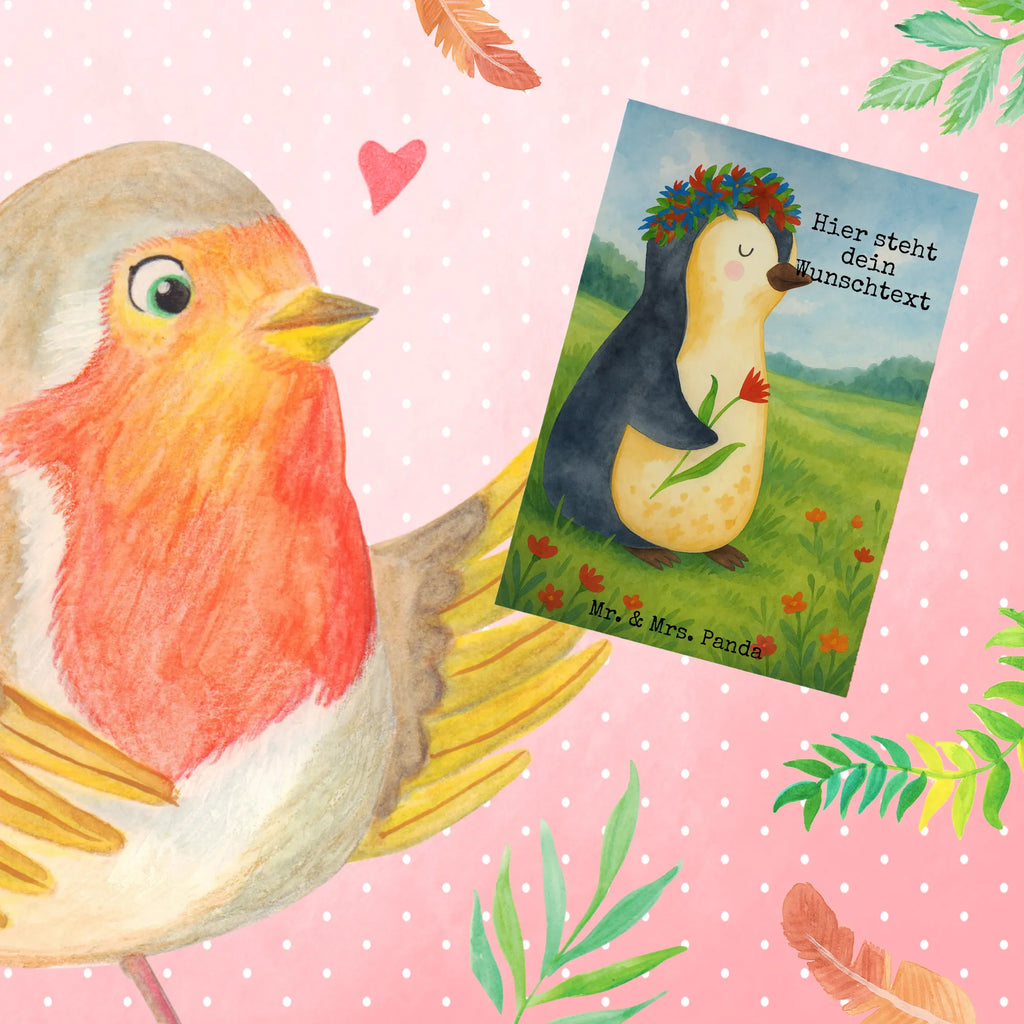 Personalisierte Grußkarte Pinguin Blumen Design Personalisierte Karte, Personalisierte Grußkarte, Personalisiertere Klappkarte, Grußkarte mit persönlichen Nachrichten, Grußkarte selbst gestalten, Personalisierte Glückwunschkarte, Personalisierte Einladungskarte, Grußkarten personalisiert, Grußkarte als Geldgeschenk, Personalisierte Geburtstagskarte, Grußkarte selber drucken, Personalisierte Hochzeitskarte, Grußkarte mit Namen, Pinguin, Pinguine, Geschenkidee, Motivation, Lebensziele, Blumenkranz, Liebeskummer, Lebenslust, Leben, Ziele, Universum, Wünsche