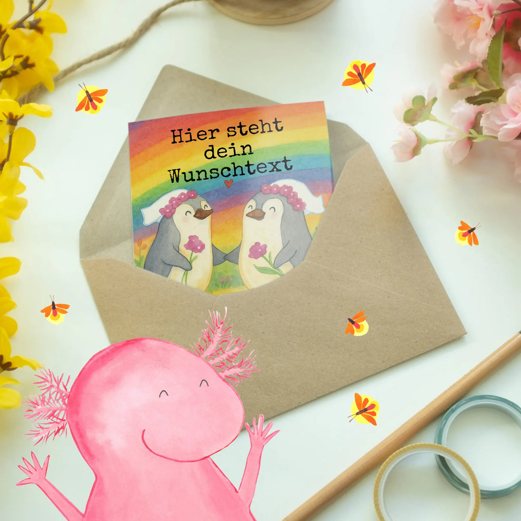 Personalisierte Grußkarte Pinguine Lesbian Pride Design Personalisierte Einladungskarte, Grußkarten personalisiert, Grußkarte selbst gestalten, Grußkarte als Geldgeschenk, Personalisiertere Klappkarte, Grußkarte mit persönlichen Nachrichten, Personalisierte Karte, Personalisierte Grußkarte, Personalisierte Geburtstagskarte, Personalisierte Glückwunschkarte, Personalisierte Hochzeitskarte, Grußkarte mit Namen, Grußkarte selber drucken, Hochzeit, Hochzeitsgeschenk, Ehe, Hochzeitsfeier, Trauung, Trauungsgeschenk, Hochzeitskarte, Verlobungsfeier, Verlobungsgeschenk, Hochzeitsgeschenkideen, Hochzeitsgeschenke für Brautpaar, Gleichgeschlechtliche Hochzeit