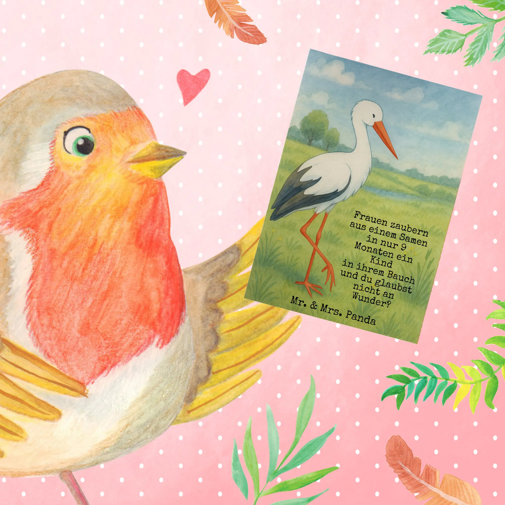 Greetings card Stork Design Grußkarte, Klappkarte, Einladungskarte, Glückwunschkarte, Hochzeitskarte, Geburtstagskarte, Karte, Ansichtskarten, Tiermotive, Gute Laune, lustige Sprüche, Tiere, Storch, Störche, Schwangerschaft, Geburt, Mutter, Mütter, Mutter werden, Schwanger, Babybauch, Baby