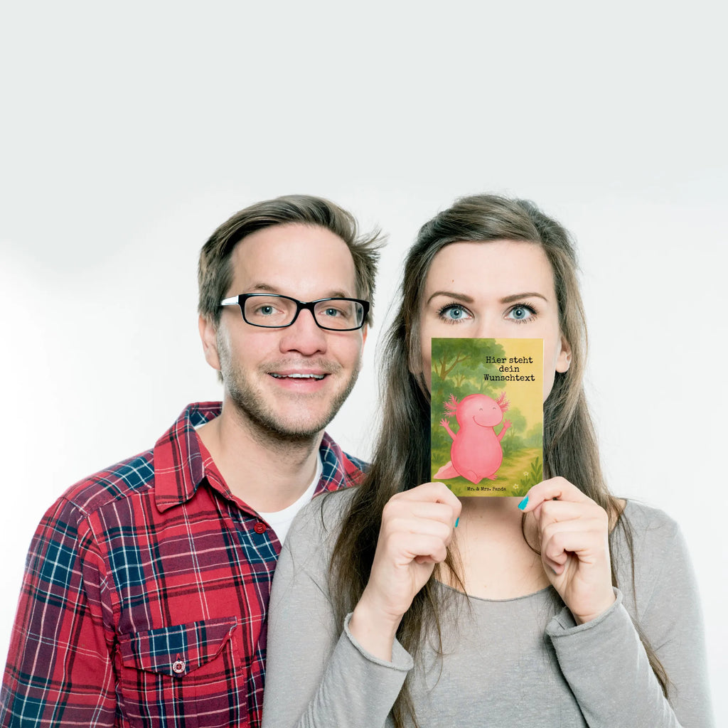 Personalised postcard axolotl Hooray Design Postkarte personalisierbar, Grußkarte mit Namen, Geschenkkarte mit Wunschtext, Postkarte mit Namen, Grußkarte mit Wunschtext, Karte mit Namen, Karte mit Wunschtext, Geschenkkarte mit Namen, Postkarte bedrucken, Postkarte mit Wunschtext, Einladung mit Namen, Ansichtskarte mit Namen, Einladung mit Wunschtext, Ansichtskarte mit Wunschtext, Axolotl, Molch, Spaß, Lurch, Lurche, Schwanzlurch, Axolot, Freude, fröhlich, Motivation, Zufriedenheit