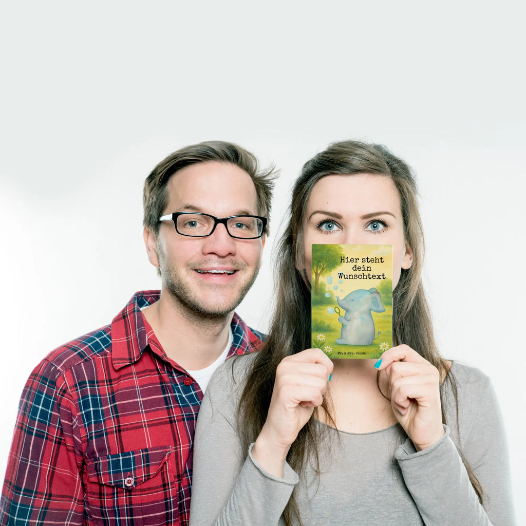 Personalised postcard elephant soap bubbles Design Karte mit Namen, Postkarte personalisierbar, Postkarte mit Namen, Ansichtskarte mit Namen, Grußkarte mit Namen, Postkarte mit Wunschtext, Geschenkkarte mit Wunschtext, Geschenkkarte mit Namen, Einladung mit Wunschtext, Grußkarte mit Wunschtext, Karte mit Wunschtext, Postkarte bedrucken, Einladung mit Namen, Ansichtskarte mit Wunschtext, Tiermotive, Gute Laune, lustige Sprüche, Tiere, Elefanten, Rüsseltier, Liebesbeweis, Dickhäuter, Seifenblasen, Heimat, Gefühl. Daheim, Elefant, Liebe, Liebesspruch