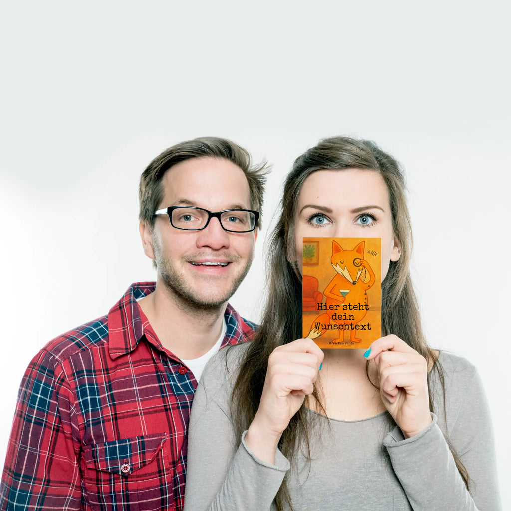 Personalisierte Postkarte Fuchs Lord Design Geschenkkarte mit Namen, Ansichtskarte mit Namen, Karte mit Namen, Einladung mit Namen, Postkarte mit Namen, Grußkarte mit Namen, Ansichtskarte mit Wunschtext, Postkarte mit Wunschtext, Postkarte personalisierbar, Einladung mit Wunschtext, Karte mit Wunschtext, Grußkarte mit Wunschtext, Geschenkkarte mit Wunschtext, Postkarte bedrucken, Fuchs, Füchse, Problemlösung, tröstende Worte, Spruch lustig, Motivation Spruch, Liebeskummer Geschenk