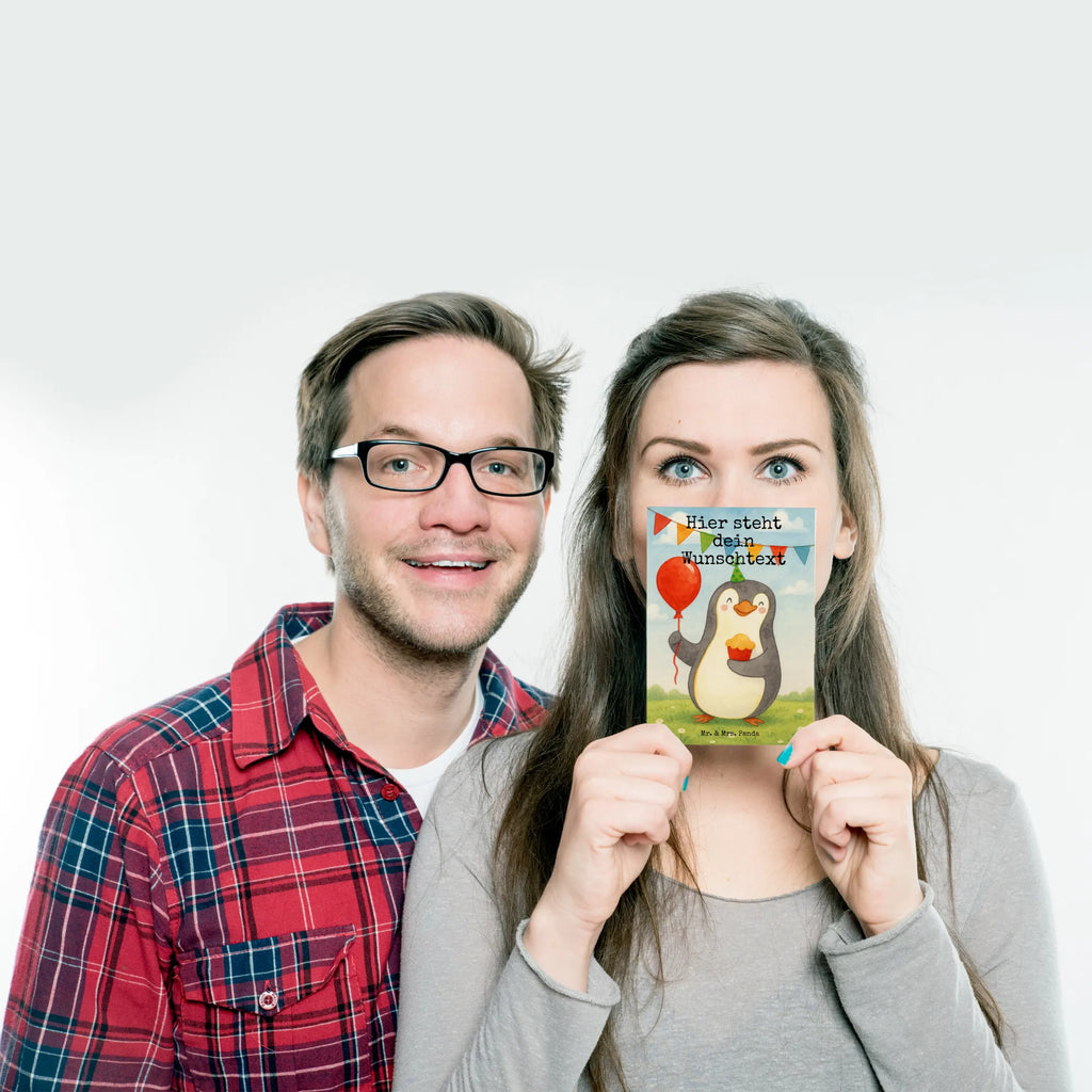 Personalisierte Postkarte Pinguin Geburtstag Design Postkarte mit Wunschtext, Karte mit Wunschtext, Postkarte personalisierbar, Postkarte mit Namen, Geschenkkarte mit Namen, Einladung mit Namen, Grußkarte mit Namen, Postkarte bedrucken, Ansichtskarte mit Namen, Ansichtskarte mit Wunschtext, Einladung mit Wunschtext, Karte mit Namen, Geschenkkarte mit Wunschtext, Grußkarte mit Wunschtext, Geburtstag, Geburtstagsgeschenk, Geschenk, Party, Kuchen, Feiern, Geschenke, Torte