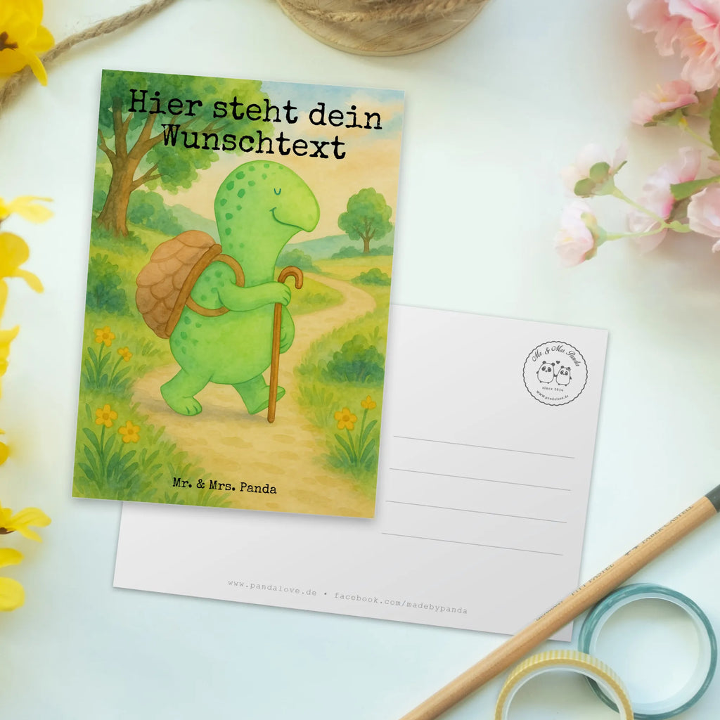 Personalised postcard tortoise walker Design Karte mit Namen, Ansichtskarte mit Namen, Karte mit Wunschtext, Ansichtskarte mit Wunschtext, Einladung mit Namen, Grußkarte mit Namen, Postkarte bedrucken, Postkarte personalisierbar, Geschenkkarte mit Wunschtext, Einladung mit Wunschtext, Grußkarte mit Wunschtext, Postkarte mit Namen, Postkarte mit Wunschtext, Geschenkkarte mit Namen, Schildkröte, Schildkröten, Motivationsspruch, Neuanfang, Motivationssprüche, Motivation