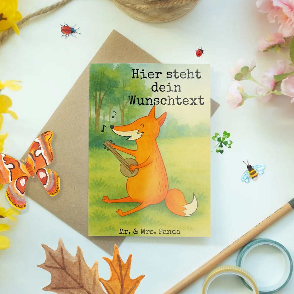 Spersonalizowana kartka z życzeniami Lis gitara Design Personalisierte Geburtstagskarte, Personalisierte Einladungskarte, Personalisierte Grußkarte, Grußkarte mit Namen, Grußkarten personalisiert, Personalisiertere Klappkarte, Grußkarte selber drucken, Personalisierte Karte, Personalisierte Hochzeitskarte, Grußkarte als Geldgeschenk, Grußkarte mit persönlichen Nachrichten, Personalisierte Glückwunschkarte, Grußkarte selbst gestalten, Fuchs, Musik Spruch, Füchse, Musikerin, Gitarre, Sängerin, Geschenk Musiker, Sänger