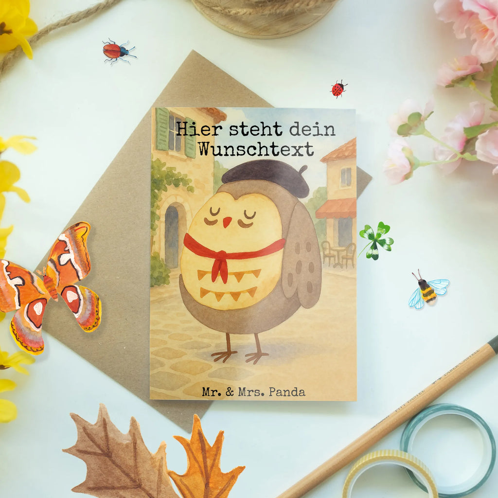 Personalisierte Grußkarte Eule Frankreich Design Personalisierte Geburtstagskarte, Personalisierte Einladungskarte, Personalisierte Grußkarte, Grußkarten personalisiert, Personalisierte Glückwunschkarte, Grußkarte mit persönlichen Nachrichten, Grußkarte selbst gestalten, Personalisierte Karte, Personalisiertere Klappkarte, Grußkarte mit Namen, Personalisierte Hochzeitskarte, Grußkarte selber drucken, Grußkarte als Geldgeschenk, Eule, das Leben ist schön, Eulen, Spruch schön, Frankreich, Eule Deko, hibou, Owl, La vie est belle, Spruch Französisch