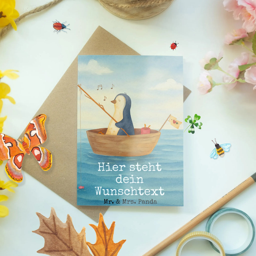 Spersonalizowana kartka z życzeniami pingwin łódka wędkarska Design Grußkarten personalisiert, Grußkarte mit persönlichen Nachrichten, Personalisierte Einladungskarte, Personalisierte Grußkarte, Grußkarte selber drucken, Grußkarte mit Namen, Personalisierte Karte, Personalisierte Glückwunschkarte, Personalisierte Geburtstagskarte, Grußkarte selbst gestalten, Personalisiertere Klappkarte, Grußkarte als Geldgeschenk, Personalisierte Hochzeitskarte, Pinguin, Geschenkidee Liebeskummer, Angeln, Neustart, genießen, Boot, Motivation, Trennung, Angelboot, Leben, Neuanfang, Pinguine, Scheidung, Lebenslust