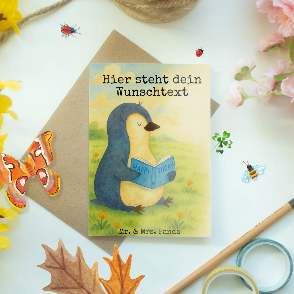 Personalisierte Grußkarte Pinguin Buch Design Grußkarte als Geldgeschenk, Personalisierte Glückwunschkarte, Personalisierte Geburtstagskarte, Grußkarte selber drucken, Personalisierte Hochzeitskarte, Grußkarte mit Namen, Personalisiertere Klappkarte, Personalisierte Karte, Grußkarte mit persönlichen Nachrichten, Personalisierte Grußkarte, Grußkarte selbst gestalten, Personalisierte Einladungskarte, Grußkarten personalisiert, Pinguin, Bücherwurm, Lesen, Nichtstun, Faulenzen, Pinguine, Urlaub, Ferien, Buch, Freizeit