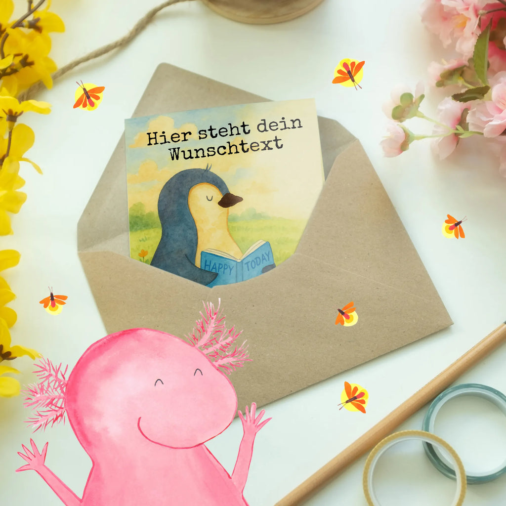 Personalisierte Grußkarte Pinguin Buch Design Grußkarte als Geldgeschenk, Personalisierte Glückwunschkarte, Personalisierte Geburtstagskarte, Grußkarte selber drucken, Personalisierte Hochzeitskarte, Grußkarte mit Namen, Personalisiertere Klappkarte, Personalisierte Karte, Grußkarte mit persönlichen Nachrichten, Personalisierte Grußkarte, Grußkarte selbst gestalten, Personalisierte Einladungskarte, Grußkarten personalisiert, Pinguin, Bücherwurm, Lesen, Nichtstun, Faulenzen, Pinguine, Urlaub, Ferien, Buch, Freizeit