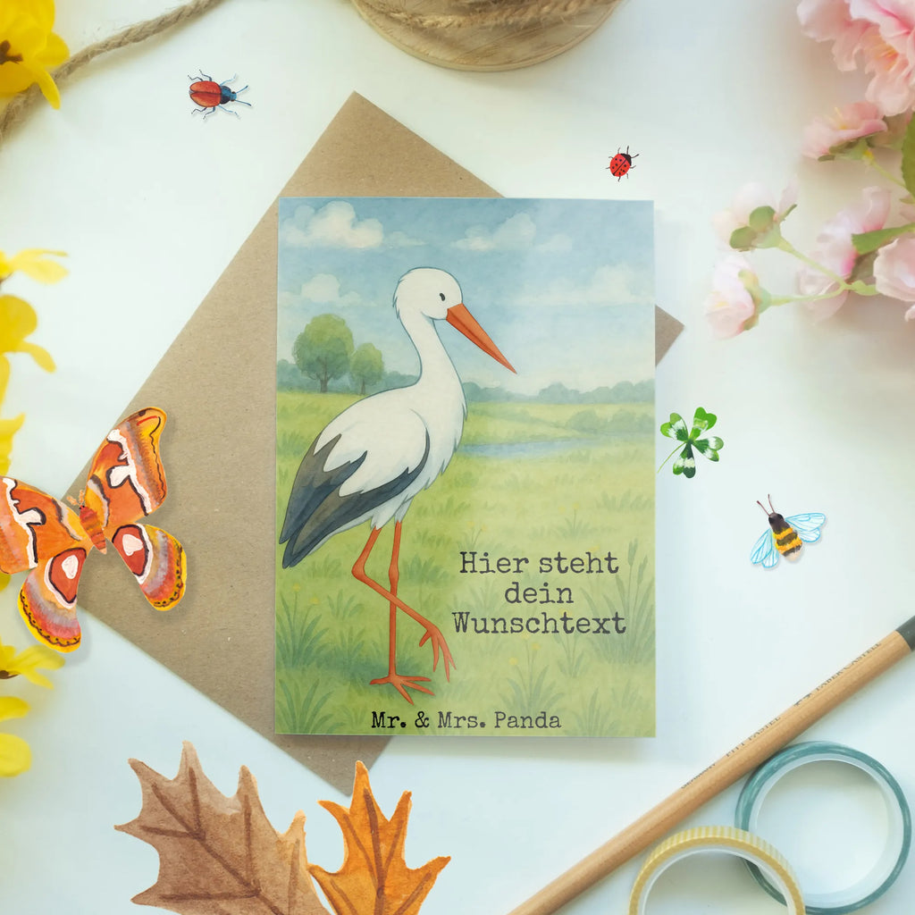 Personalised greetings card Stork Design Personalisierte Glückwunschkarte, Personalisierte Hochzeitskarte, Grußkarten personalisiert, Personalisiertere Klappkarte, Personalisierte Einladungskarte, Grußkarte selber drucken, Grußkarte mit Namen, Personalisierte Geburtstagskarte, Grußkarte als Geldgeschenk, Personalisierte Karte, Grußkarte mit persönlichen Nachrichten, Personalisierte Grußkarte, Grußkarte selbst gestalten, Tiermotive, Gute Laune, lustige Sprüche, Tiere, Störche, Babybauch, Schwangerschaft, Mutter, Geburt, Baby, Mütter, Schwanger, Storch, Mutter werden