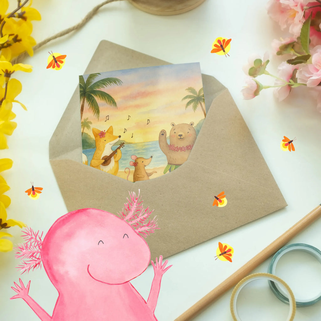 Personalisierte Grußkarte Waldtiere Aloha Design Personalisierte Hochzeitskarte, Personalisierte Karte, Personalisiertere Klappkarte, Personalisierte Grußkarte, Grußkarte selbst gestalten, Personalisierte Geburtstagskarte, Grußkarte mit Namen, Grußkarte als Geldgeschenk, Grußkarten personalisiert, Personalisierte Einladungskarte, Personalisierte Glückwunschkarte, Grußkarte selber drucken, Grußkarte mit persönlichen Nachrichten, Tiermotive, Gute Laune, lustige Sprüche, Tiere, Wald, Bär, Lachen, Aloha, Igel, Leben, Waldtiere, Musik, Hase, Tanzen