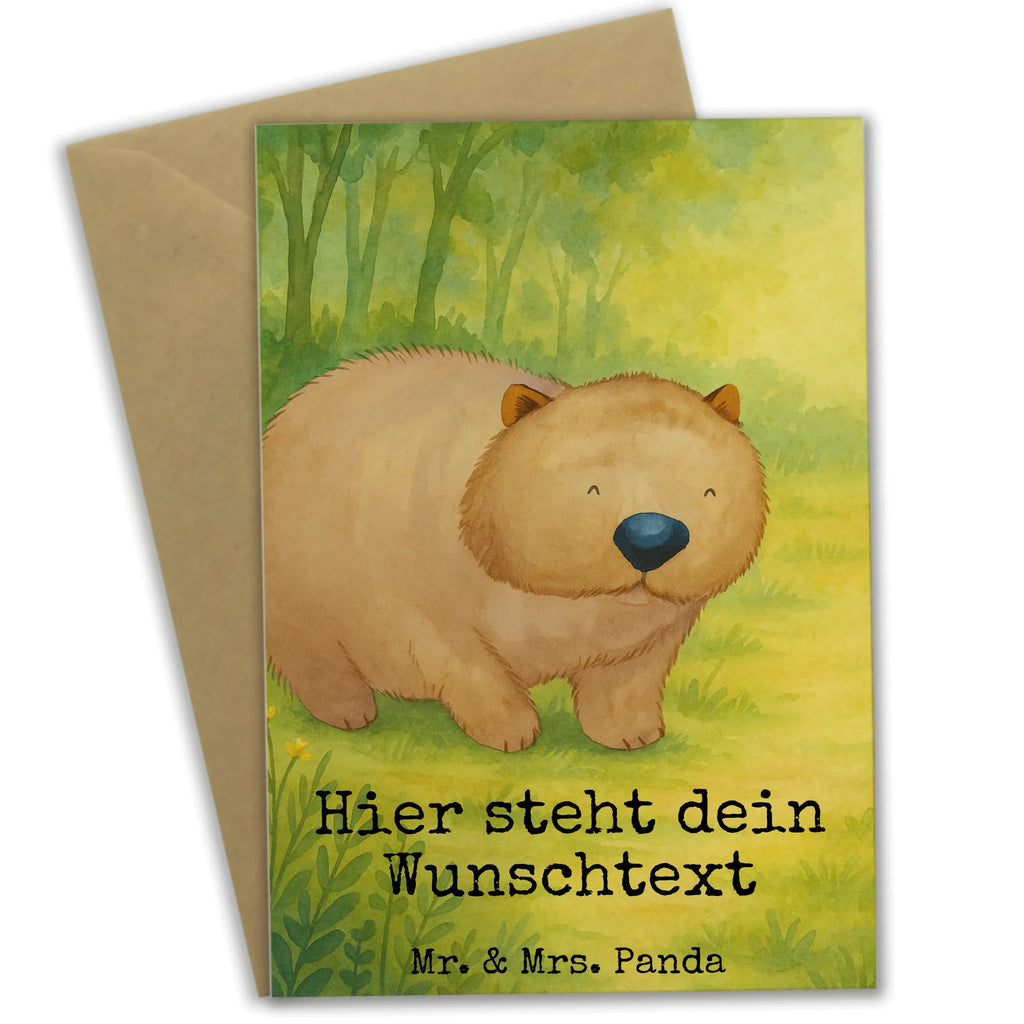 Personalised greetings card Wombat Design Personalisierte Karte, Personalisierte Geburtstagskarte, Personalisierte Grußkarte, Personalisiertere Klappkarte, Grußkarte mit persönlichen Nachrichten, Grußkarte mit Namen, Grußkarte selber drucken, Grußkarte selbst gestalten, Personalisierte Einladungskarte, Personalisierte Hochzeitskarte, Grußkarten personalisiert, Grußkarte als Geldgeschenk, Personalisierte Glückwunschkarte, Tiermotive, Gute Laune, lustige Sprüche, Tiere, Motivation, Wombat, Spruch, Australien, Das Leben ist schön