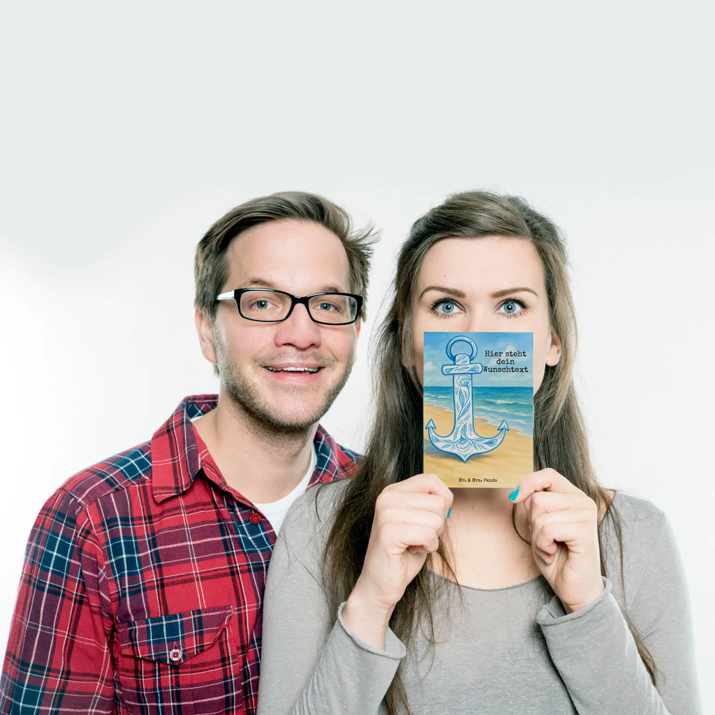 Personalised postcard anchor Blue Design Karte mit Wunschtext, Postkarte mit Wunschtext, Einladung mit Wunschtext, Postkarte bedrucken, Grußkarte mit Namen, Einladung mit Namen, Geschenkkarte mit Wunschtext, Grußkarte mit Wunschtext, Ansichtskarte mit Wunschtext, Karte mit Namen, Geschenkkarte mit Namen, Postkarte mit Namen, Ansichtskarte mit Namen, Postkarte personalisierbar, Tiermotive, Gute Laune, lustige Sprüche, Tiere