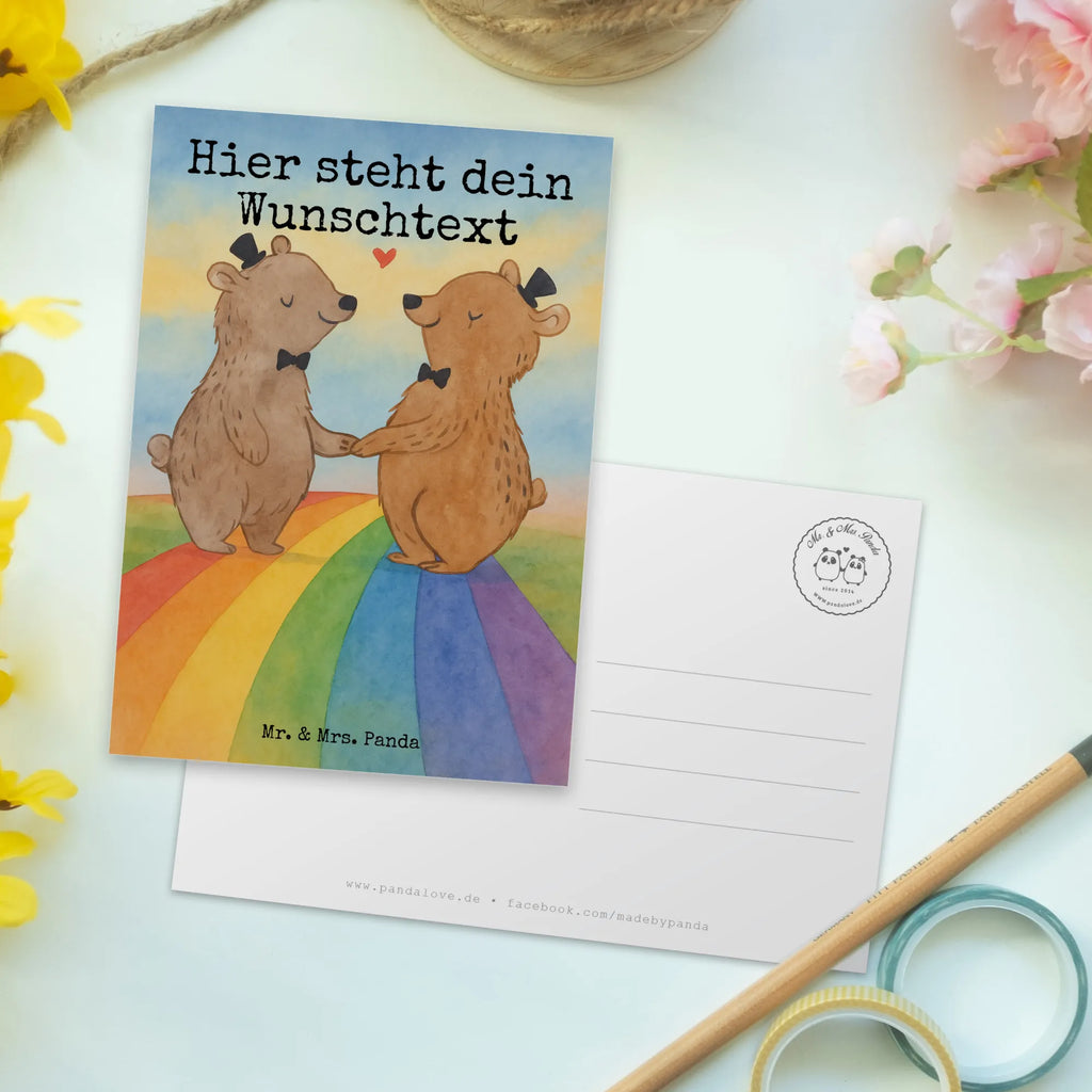 Personalised postcard bears gay pride Design Ansichtskarte mit Namen, Postkarte mit Namen, Einladung mit Namen, Postkarte mit Wunschtext, Einladung mit Wunschtext, Grußkarte mit Wunschtext, Karte mit Namen, Ansichtskarte mit Wunschtext, Postkarte bedrucken, Karte mit Wunschtext, Geschenkkarte mit Wunschtext, Grußkarte mit Namen, Postkarte personalisierbar, Geschenkkarte mit Namen, Hochzeit, Hochzeitsgeschenk, Ehe, Hochzeitsfeier, Trauung, Trauungsgeschenk, Hochzeitskarte, Verlobungsfeier, Verlobungsgeschenk, Hochzeitsgeschenkideen, Hochzeitsgeschenke für Brautpaar