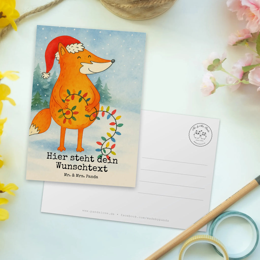 Personalisierte Postkarte Fuchs Weihnachten Design Postkarte personalisierbar, Grußkarte mit Namen, Einladung mit Wunschtext, Postkarte bedrucken, Einladung mit Namen, Postkarte mit Namen, Postkarte mit Wunschtext, Geschenkkarte mit Namen, Grußkarte mit Wunschtext, Karte mit Namen, Ansichtskarte mit Namen, Geschenkkarte mit Wunschtext, Karte mit Wunschtext, Ansichtskarte mit Wunschtext, Winter, Weihnachten, Weihnachtsdeko, Nikolaus, Advent, Heiligabend, Wintermotiv, Spruch schön, Fuchs, Füchse, Geschenk Weihnachten, Weihnachtsmann, Weihnachtszeit