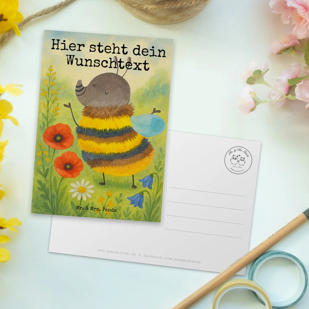 Personalisierte Postkarte Hummel flauschig Design Postkarte personalisierbar, Geschenkkarte mit Namen, Einladung mit Wunschtext, Karte mit Wunschtext, Postkarte bedrucken, Geschenkkarte mit Wunschtext, Karte mit Namen, Ansichtskarte mit Namen, Ansichtskarte mit Wunschtext, Postkarte mit Namen, Grußkarte mit Wunschtext, Grußkarte mit Namen, Postkarte mit Wunschtext, Einladung mit Namen, Tiermotive, Gute Laune, lustige Sprüche, Tiere, Blume, Natur, Flauschig, Hummel, Biene
