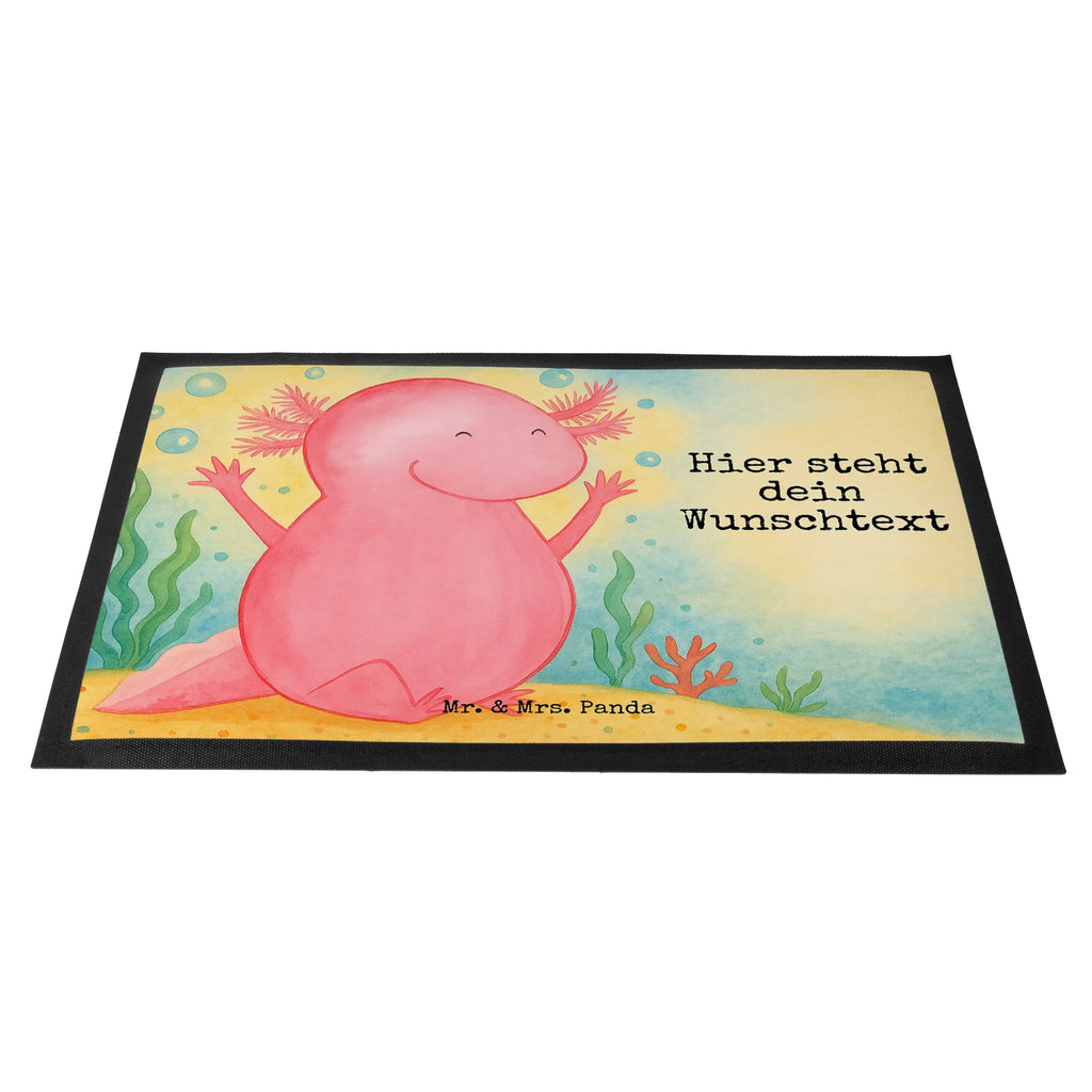 Personalisierte Fußmatte Axolotl Hurra Design Fußmatte bedrucken, Fußmatte mit Namen, Personalisiert, Haustürmatte personalisiert, Wunschnamen, Türvorleger mit Namen, Namensfussmatte, Bedrucken, Personalisieruung, Personalisierte Fußmatte, Türvorleger personalisiert, Axolotl, Molch, fröhlich, Lurche, Schwanzlurch, Freude, Spaß, Motivation, Axolot, Lurch, Zufriedenheit