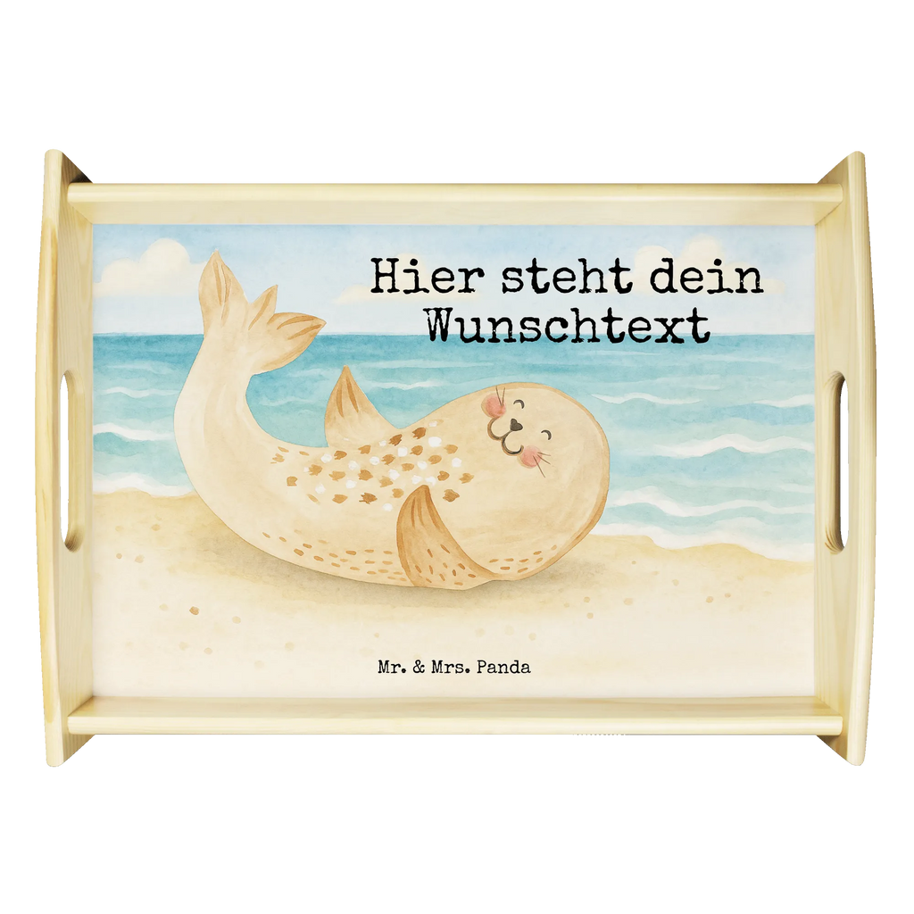 Personalisiertes Serviertablett Robbe Liegen Design Personalisiertes Dekotablett, Personalisiertes Frühstückstablett, Tablett mit Namen, Personalisiertes Küchentablett, Personalisiertes Serviertablett, Personalisiertes Tablett, Serviertablett mit Namen, Personalisiertes Holztablett, Tiermotive, Gute Laune, lustige Sprüche, Tiere, Ostsee, Strand, Robben, Nordsee, Meerestier, Robbe, Freude, Lachen, Seehund