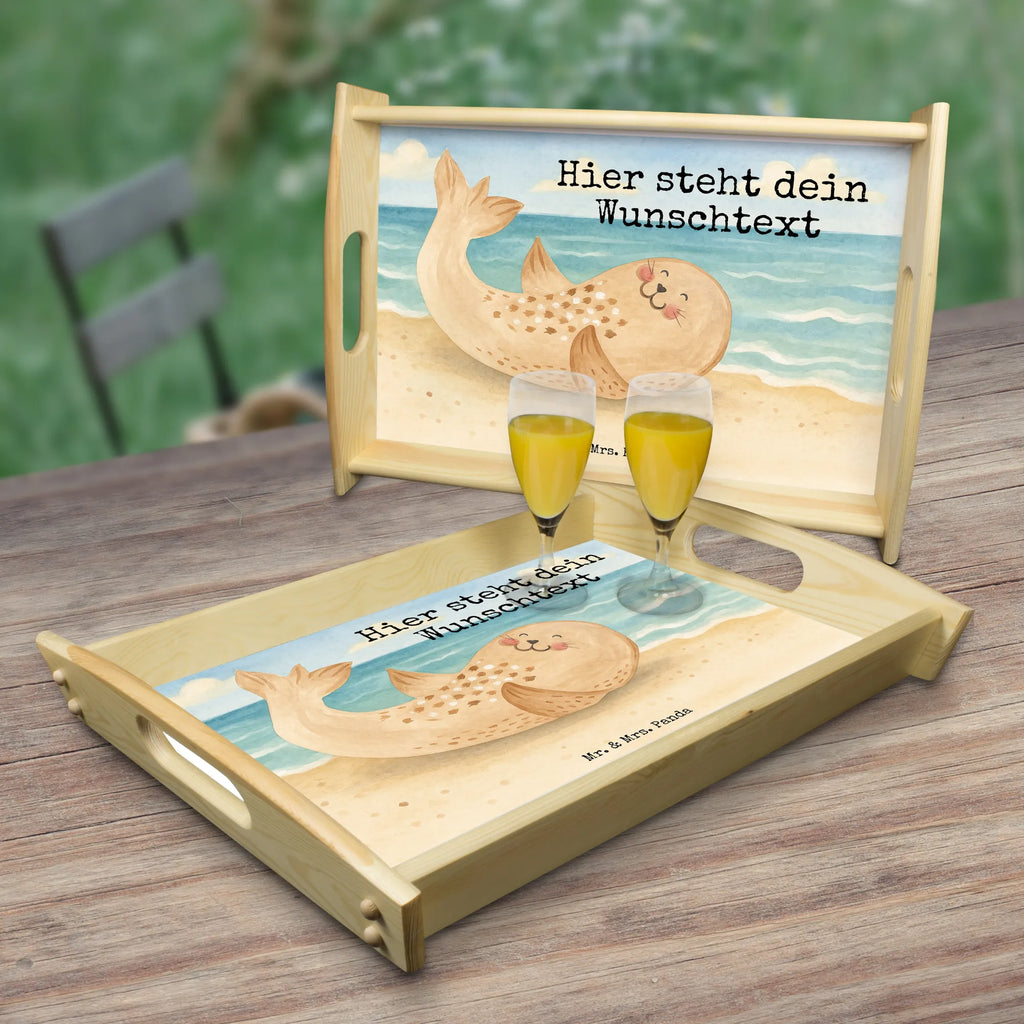 Personalisiertes Serviertablett Robbe Liegen Design Personalisiertes Dekotablett, Personalisiertes Frühstückstablett, Tablett mit Namen, Personalisiertes Küchentablett, Personalisiertes Serviertablett, Personalisiertes Tablett, Serviertablett mit Namen, Personalisiertes Holztablett, Tiermotive, Gute Laune, lustige Sprüche, Tiere, Ostsee, Strand, Robben, Nordsee, Meerestier, Robbe, Freude, Lachen, Seehund